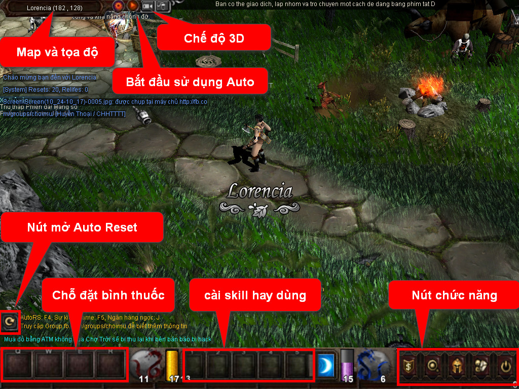 Chức năng chính của Game MU Nữ Thần